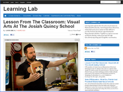Christos teaching artist - WBUR story
